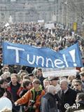 Protestas en Dresde contra la construcción del puente sobre el río Elba.