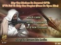 Osama bin Laden: con ametralladora contra caricaturas.