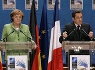 German Chancellor Angela Merkel and French President Nicolas Sarkozy 