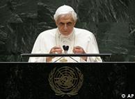 Ο Πάπας κατά την ομιλία του στα ΗΕ