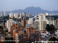 Sao Paolo's skyline against a backdrop of mountains