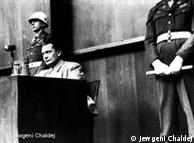 Hermann Goering at the Nuremberg trials