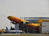 Start einer DHL-Maschine in Leipzig (Quelle: Deutsche Post World Net)