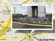 A map with an inset of tourists in Paris, Place Charles de Gaulle