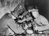 Forced laborers at Mauthausen death camp