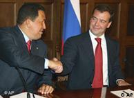 Hugo Chávez y el presidente ruso, Dmitri Medvédev.