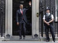 Obama outside Number 10 Downing Street 