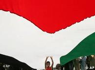 Sob bandeira palestina