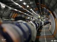 A view of 
the LHC in its tunnel at CERN near Geneva, Switzerland