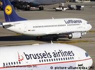 Lufthansa und Brussels Airlines jets