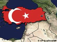 Map of Turkey and surrounding countries