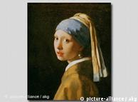 Johannes  Vermeer's 'Girl with the Pearl Earing'. Oil on canvass, around 1665