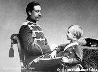 El emperador Guillermo II de Prusia y su hijo, el príncipe heredero Guillermo.
