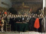 Depiction of the signing of the treaty in Muenster