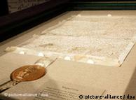 The Magna Carta, with its seal of King Edward I