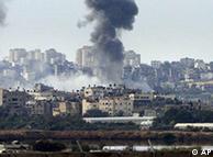 Smoke rises from Israeli missile strikes in the northern Gaza Strip
