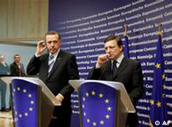 Turkish prime minister Erdogan in Brussels with EU Commission President Barroso