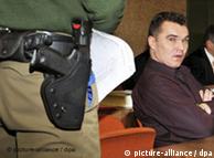 El sindicado mafioso Valentin P. ante una corte de Múnich el 14 de nov. de 2008.  