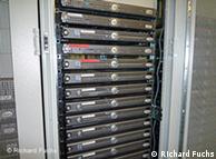 A view of an Internet server.