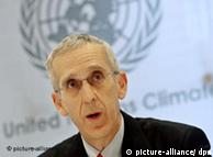 US climate envoy Todd Stern in front of a UN climate banner