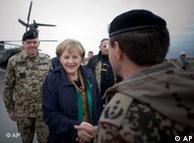 Angela Merkel with German troops in Afghanistan