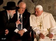 Папа (праворуч) під час розмови із головою ради 