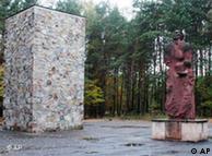 A monument in Sobibor in eastern Poland remembers the killings of around 250,000 people at the Nazi death camp 
