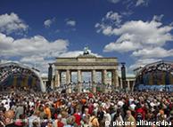 Brandenburg Gate with crowds