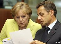 French President Nicolas Sarkozy with German Chancellor Angela Merkel 