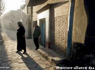 Uigures musulmanes en la localidad de Kashgar. 