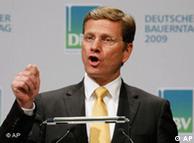 Guido Westerwelle gives a press conference