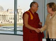 China had protested when Merkel received the Dalai Lama in Berlin in 2007