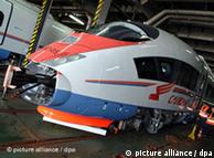 A high-speed Siemens train in Russia