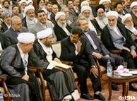 اکبر هاشمی رفسنجانی در کنار صادق لاریجانی و محمود احمدی‌نژاد