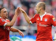 El francés Franck Ribéry y el holandés Arjen Robben forman parte del Bayern München.
