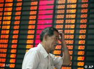 A stock trader in Shanghai