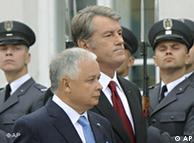 Віктор Ющенко зустрівся з Лєхом Качинський у Варшаві, де перебуває з дводенним візитом
