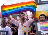 بھارت میں ہم جنس پرستوں کے حقوق کے لیے نکالی گئی ایک ریلی 