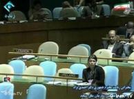 صندلی‌های خالی هیئت دیپلماتیک لبنانی به هنگام سخنرانی احمدی‌نژاد در مجمع عمومی سازمان ملل