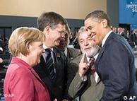 Lula com Merkel, o premiê holandês, Balkenende, e Obama em Pittsburgh