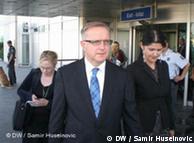 Bildebeschreibung: Oli Rehn, EU-Erweiterungskommissar in der Europaeische Kommission in Sarajevo
Stichwort: Rehn, Sarajevo 