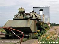 An old patrol tank on the inner-German border