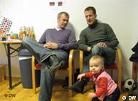Padres de baja por paternidad en el Centro de Padres de Berlín.