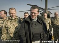 German Defense Minister Karl-Theodor zu Guttenberg during a visit to Afghanistan