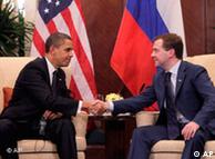 US President Barack Obama and Russian President Dmitri Medvedev