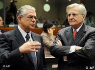 Ο πρόεδρος της ΕΚΤ Ζαν Κλοντ Τρισέ και ο αντιπρόεδρος Λουκάς Παπαδήμος