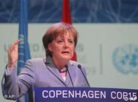 Merkel speaking in Copenhagen on Dec. 17