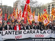 Manifestación en España contra la crisis económica.