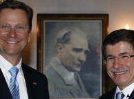 Germany's Foreign Minister Guido Westerwelle and his Turkish counterpart Ahmet Davutoglu in Ankara