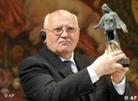 Gorbachev with an award